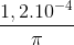 \frac{1,2.10^{-4}}{\pi }