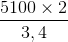 \frac{5100\times 2}{3,4}