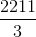 \frac{2211}{3}