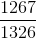 \frac{1267}{1326}