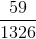 \frac{59}{1326}