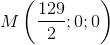 M\left ( \frac{129}{2};0;0 \right )