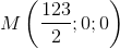 M\left ( \frac{123}{2};0;0 \right )