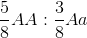 \frac{5}{8}AA: \frac{3}{8}Aa