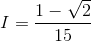 I=\frac{1-\sqrt{2}}{15}