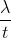 \frac{\lambda }{t}