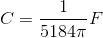 C=\frac{1}{5184\pi }F