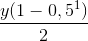 \frac{y(1-0,5^{1})}{2}