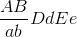 \frac{AB}{ab}DdEe