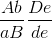 \frac{Ab}{aB}\frac{De}{de}