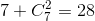 7+C_{7}^{2}=28