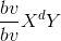 \frac{bv}{bv}X^{d}Y