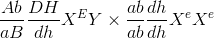 \frac{Ab}{aB}\frac{DH}{dh}X^{E}Y\times \frac{ab}{ab}\frac{dh}{dh}X^{e}X^{e}