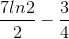 \frac{7ln2}{2}-\frac{3}{4}