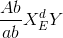 \frac{Ab}{ab}X_{E}^{d}Y