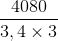 \frac{4080}{3,4\times 3}