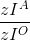 \frac{zI^{A}}{zI^{O}}