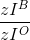 \frac{zI^{B}}{zI^{O}}