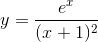 y=\frac{e^{x}}{(x+1)^2}