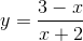 y=\frac{3-x}{x+2}