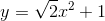 y=\sqrt{2}x^{2}+1