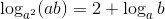 \log_{a^2}(ab)=2+ \log_ab