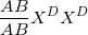 \small \frac{AB}{AB}X^{D}X^{D}