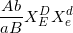 \small \frac{Ab}{aB}X_{E}^{D}X_{e}^{d}