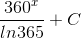 \frac{360^{x}}{ln365}+C