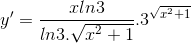y'=\frac{xln3}{ln3.\sqrt{x^2+1}}.3^{\sqrt{x^2+1}}