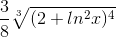 \frac{3}{8}\sqrt[3]{(2+ln^{2}x)^{4}}