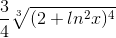 \frac{3}{4}\sqrt[3]{(2+ln^{2}x)^{4}}