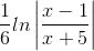 \frac{1}{6}ln\left | \frac{x-1}{x+5} \right |