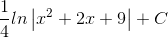 \frac{1}{4}ln\left | x^{2}+2x+9 \right |+C