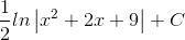 \frac{1}{2}ln\left | x^{2}+2x+9 \right |+C