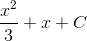\frac{x^{2}}{3}+x+C