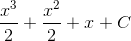 \frac{x^{3}}{2}+\frac{x^{2}}{2}+x+C