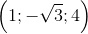 \left ( 1;-\sqrt{3};4 \right )