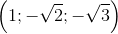 \left ( 1;-\sqrt{2} ;-\sqrt{3}\right )