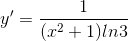 y'=\frac{1}{(x^{2}+1)ln3}