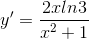 y'=\frac{2xln3}{x^{2}+1}