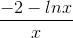 \frac{-2-lnx}{x}