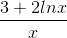 \frac{3+2lnx}{x}