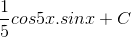 \frac{1}{5}cos5x.sinx+C