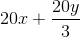 20x+\frac{20y}{3}