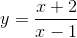 y=\frac{x+2}{x-1}