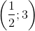 \left ( \frac{1}{2};3 \right )