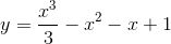 y=\frac{x^{3}}{3}-x^{2}-x+1