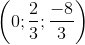 \left ( 0;\frac{2}{3};\frac{-8}{3} \right )