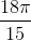 \frac{18\pi }{15}